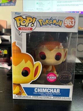 Funko Chimchar Flocked Vinyl Figure - Orange, Cream, Red